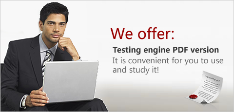 We offer both Testing engine and PDF version