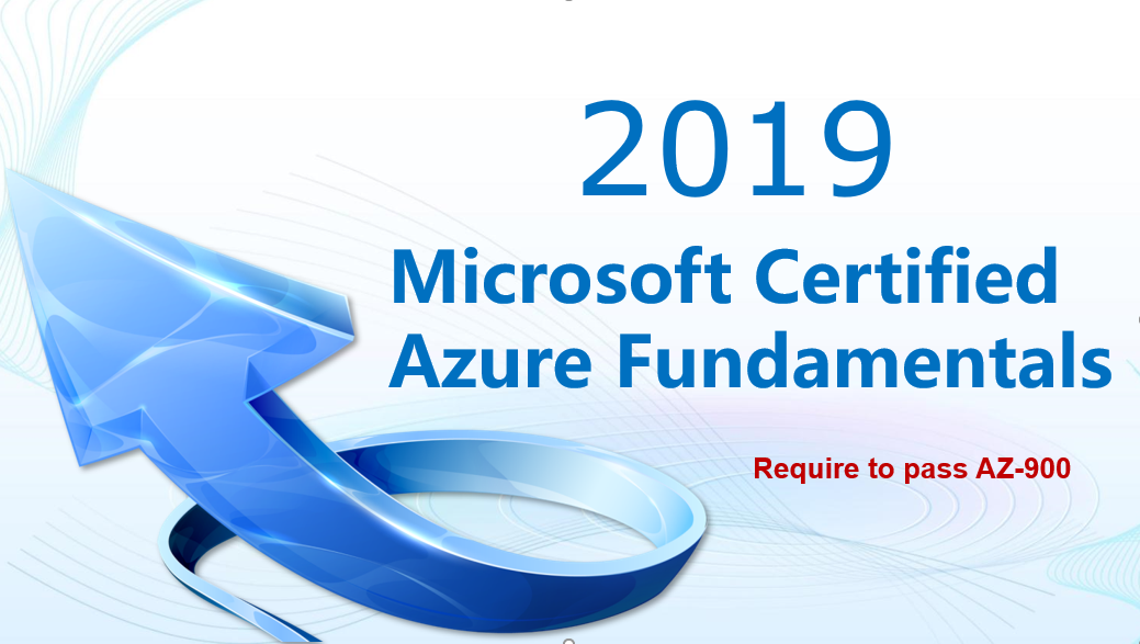 Microsoft certified Azure Fundamentals certification