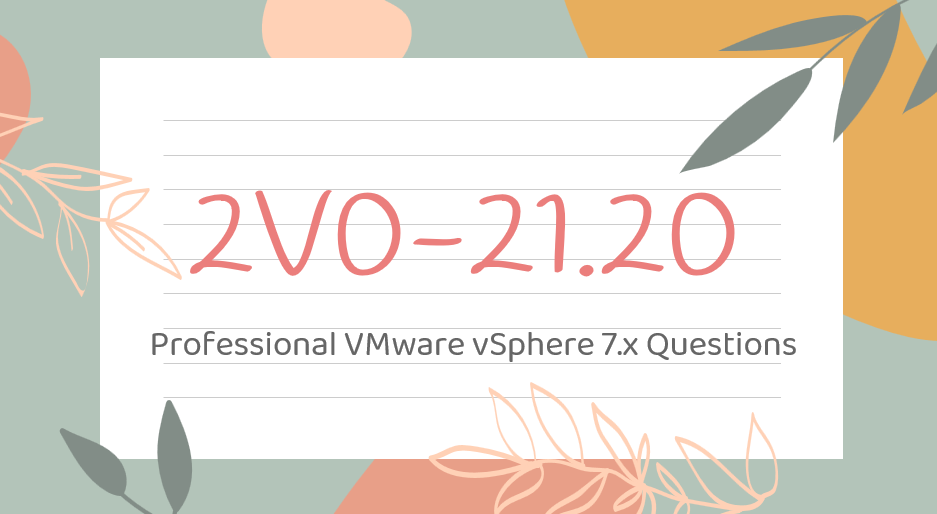 2V0-21.20 Professional VMware vSphere 7.x Questions