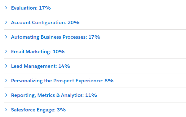 Pardot Consultant Exam Outline