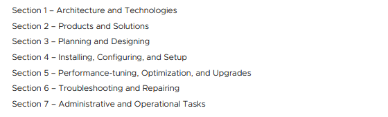 VMware 2V0-41.20 exam topics