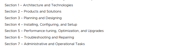VMware 2V0-31.20 exam topics