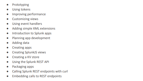 SPLK-2001 content areas