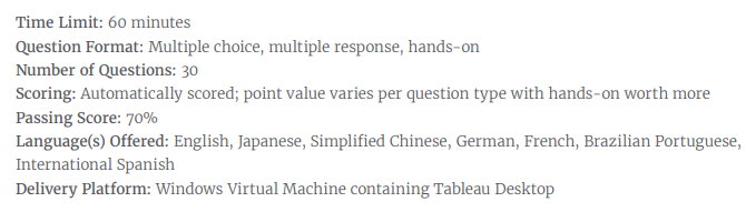 Desktop Specialist exam format