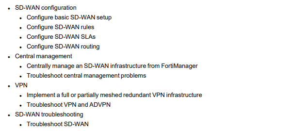 NSE7_SDW-6.4 Exam Topics