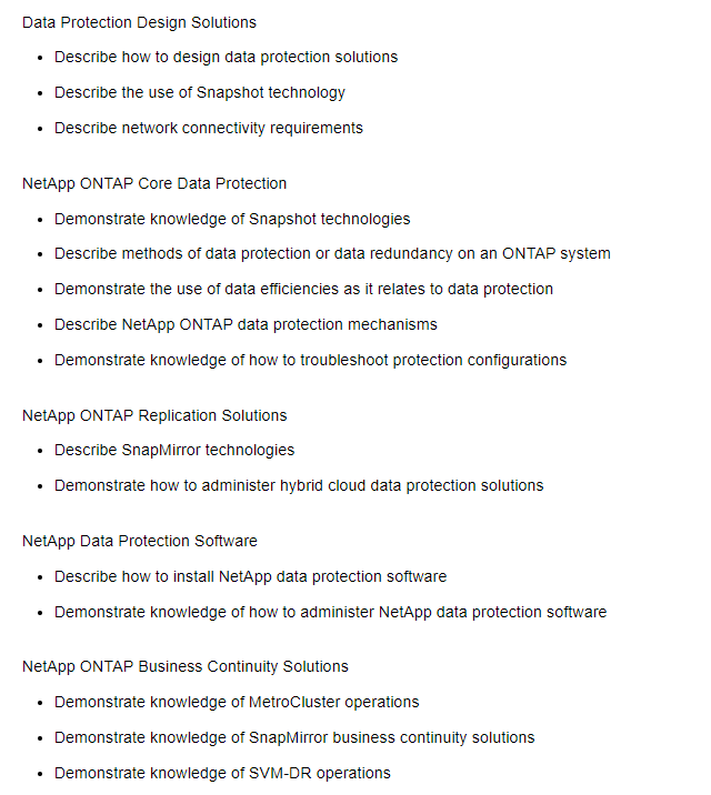 NS0-527 exam topics