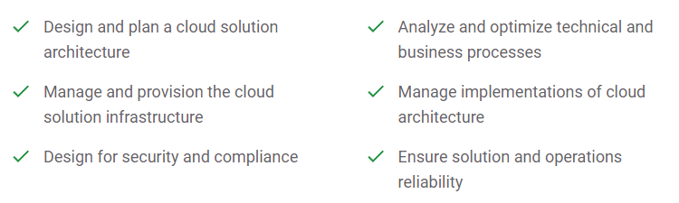 Professional Cloud Architect Abilities