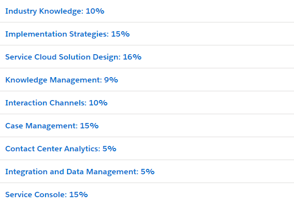 Service Cloud Consultant topics