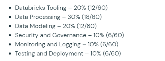 Databricks Certified Data Engineer Professional topics