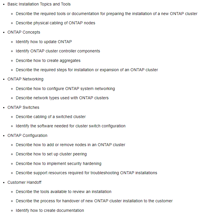 NS0-184 exam topics