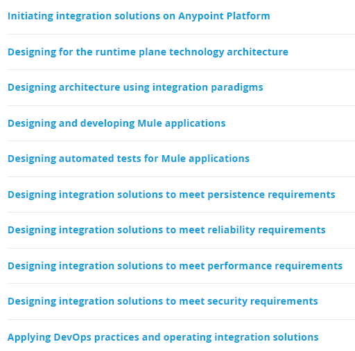 MCIA-Level 1 Exam Topics